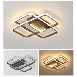 Moderne, Moderne Taklampe I Aluminium Med Maling, Innfelt Lampe Med Fjernkontrolldimmer, Kan Også Brukes Som Vegglampe