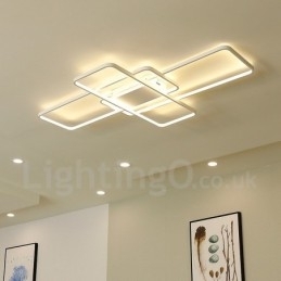 Moderne, Moderne Taklampe I Aluminium, Veggmontert Med Fjernkontrolldimmer For Stue, Soverom, Kan Også Brukes Som Vegglampe