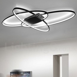 Dimmbar Oval Moderne Samtidskunst Taklampe I Aluminium Innfelt Lampe For Stue Soverom Kan Også Brukes Som Vegglampe
