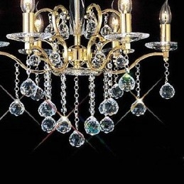 Tradisjonell Klassisk Krystallgullmetalllysekrone