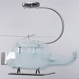 Enkel Barnelampe Tegneserie Glass Helikopterlampe