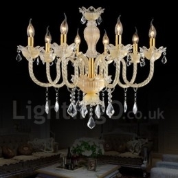 Krystall Luksuriøs Moderne Samtids Anheng Lysekrone