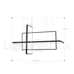 Dimmbar Lineær Pendellampe Med Fjernkontroll Omgivelseslys Malte Overflater Aluminium Moderne Design