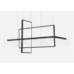 Dimmbar Lineær Pendellampe Med Fjernkontroll Omgivelseslys Malte Overflater Aluminium Moderne Design