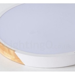 Dimmbar Macaron Multi Colors Wood Ultratynn Taklampe Med Akrylskjerm Taklampe I Nordisk Stil