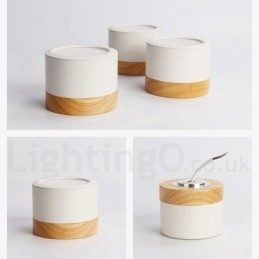 Mini Taklampe I Tre, Moderne Design, Med Akrylskjerm, Spesielt For Bruk Som Vegglampe