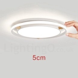 Dimbar Macaron Ultratynn Flerfarget Trerund Taklampe Med Akrylskjerm Taklampe I Nordisk Stil