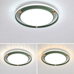 Dimbar Macaron Ultratynn Flerfarget Trerund Taklampe Med Akrylskjerm Taklampe I Nordisk Stil