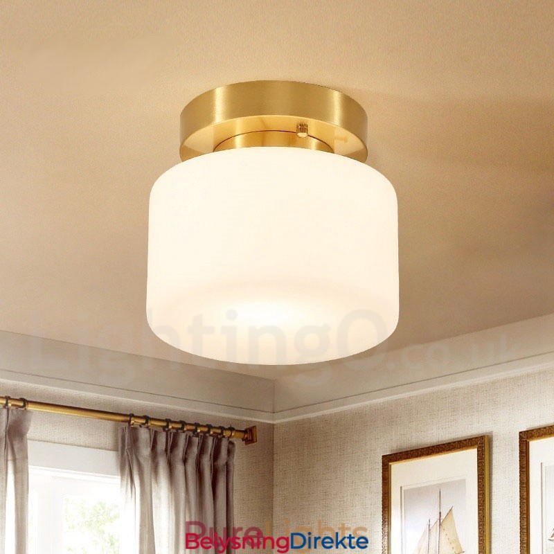 Retro Vintage Innfelt Taklampe Med Skjerm
