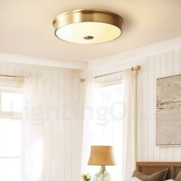 Retro Vintage Innfelt Taklampe Med Glassskjerm