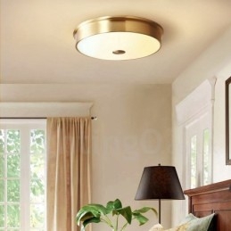 Retro Vintage Innfelt Taklampe Med Glassskjerm