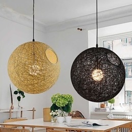 Landlig Enkel Moderne Lampe Pastoral Rottinglampe Hampkule Lysekrone