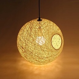 Landlig Enkel Moderne Lampe Pastoral Rottinglampe Hampkule Lysekrone