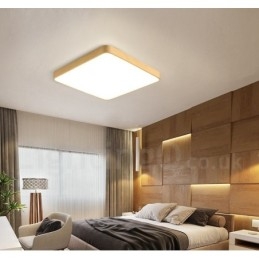 Ultratynne, Firkantede, Dimbare, Moderne, Samtidskunstneriske, Nordiske Stiler, Innfelt Taklampe I Messing Med Akrylskjerm, Kan Også Brukes Som Vegglampe