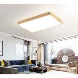 Ultratynne Rektangulære Dimbare Moderne, Samtidskunstneriske Nordiske Stiler I Messing Med Innfelt Montering Og Akrylskjerm, Kan Også Brukes Som Vegglampe