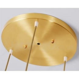 Rustikk Pendellampe I Nordisk Stil I Ren Messing Med Keramisk Skjerm
