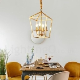 Ren Messing Rustikk Lodge Nordisk Stil Pendellampe