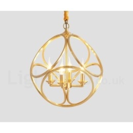 Ren Messing Rustikk Lodge Nordisk Stil Pendellampe
