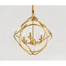 Ren Messing Rustikk Lodge Nordisk Stil Pendellampe