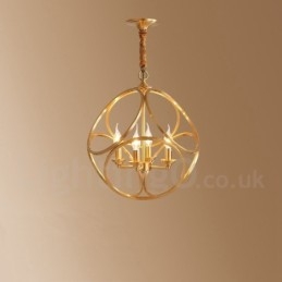 Ren Messing Rustikk Lodge Nordisk Stil Pendellampe