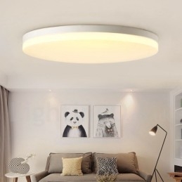 Ultratynne Runde Dimbare Moderne, Samtidskunstneriske Nordiske Taklamper I Innfelt Form Med Akrylskjerm, Kan Også Brukes Som Vegglampe