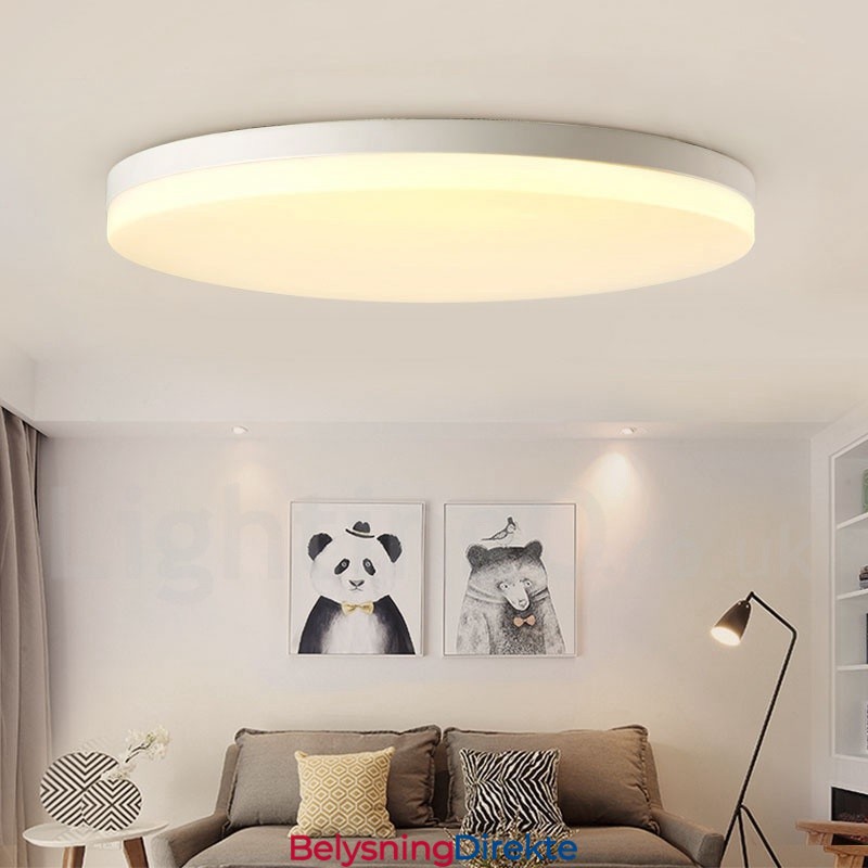Ultratynne Runde Dimbare Moderne, Samtidskunstneriske Nordiske Taklamper I Innfelt Form Med Akrylskjerm, Kan Også Brukes Som Vegglampe
