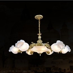 Tradisjonell Klassisk Vintage Retro Bronse Metalllysekrone