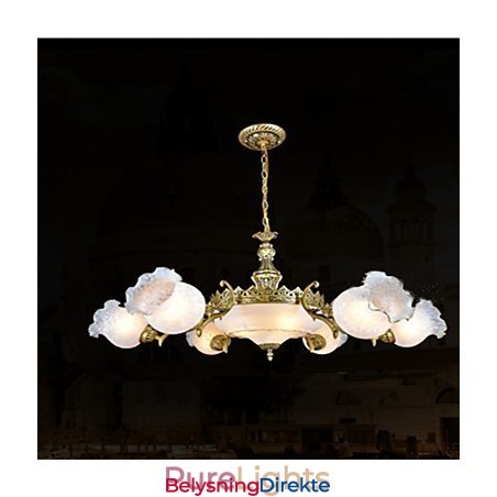 Tradisjonell Klassisk Vintage Retro Bronse Metalllysekrone