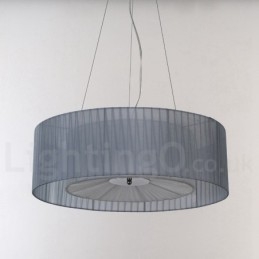 Drum 4-Lys Pendellampe Moderne Med Stoffskjerm