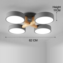 Trelysekrone Moderne Samtidskunst Nordisk Stil Innfelt Taklampe Med Akrylskjerm