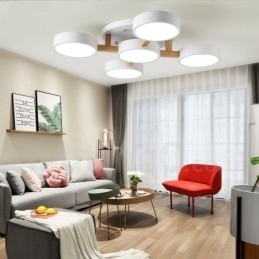 Trelysekrone Moderne Samtidskunst Nordisk Stil Innfelt Taklampe Med Akrylskjerm