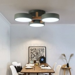 Trelysekrone Moderne Samtidskunst Nordisk Stil Innfelt Taklampe Med Akrylskjerm