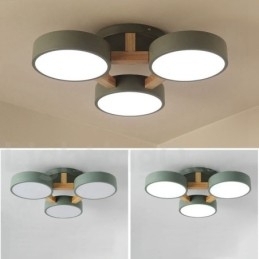 Trelysekrone Moderne Samtidskunst Nordisk Stil Innfelt Taklampe Med Akrylskjerm