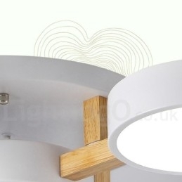 Trelysekrone Moderne Samtidskunst Nordisk Stil Innfelt Taklampe Med Akrylskjerm