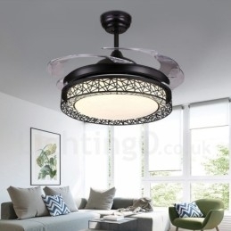 108 Cm (42 Tommer) 91 Cm (36 Tommer) Moderne, Samtidskunst Fjernstyrt Hul Takvifte Med Akrylskjerm, Lydløs Motor I Rent Kobber