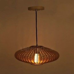 1 Lyslykt Vintage Trelysekrone Industriell Vind Loft Tre Lineær Pendelbelysning