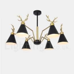 6 Lys Nordisk Macaron Moderne Gevirlysekrone