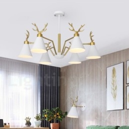 6 Lys Nordisk Macaron Moderne Gevirlysekrone