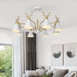8 Lys Nordisk Macaron Moderne Gevirlysekrone