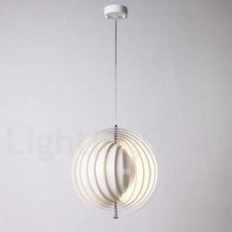 Globe Hvit Roter Postmodern Diy Pendellampe