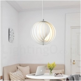 Globe Hvit Roter Postmodern Diy Pendellampe
