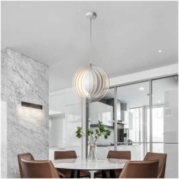 Globe Hvit Roter Postmodern Diy Pendellampe