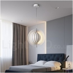 Globe Hvit Roter Postmodern Diy Pendellampe