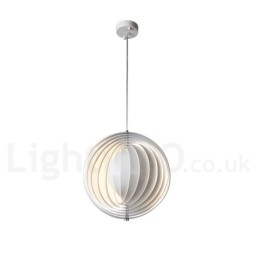 Globe Hvit Roter Postmodern Diy Pendellampe