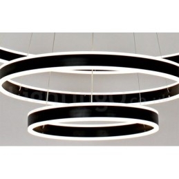 Dimbar Wi-Fi Smart 3 Rings To Strips Moderne Samtidsstil Pendellampe Med Akrylskjerm