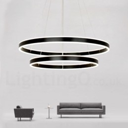 Dimbar Wi-Fi Smart 3 Rings To Strips Moderne Samtidsstil Pendellampe Med Akrylskjerm
