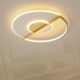 Gullfargede Ultratynne Moderne, Samtidskunstneriske Nordiske Taklamper Med Fjernkontroll, Kan Også Brukes Som Vegglampe