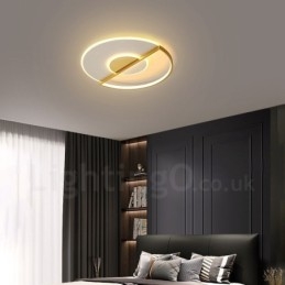 Gullfargede Ultratynne Moderne, Samtidskunstneriske Nordiske Taklamper Med Fjernkontroll, Kan Også Brukes Som Vegglampe
