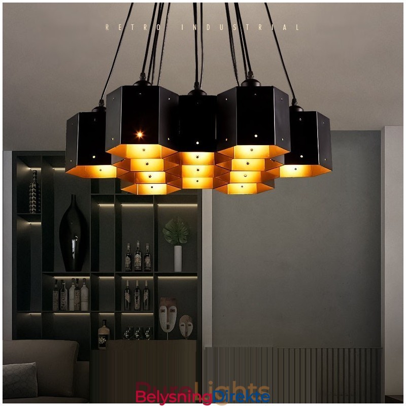 Loft Industriell Stil Pendellysekrone