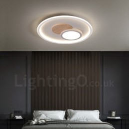 Tre Dimbar Moderne, Samtidskunstnerisk Nordisk Stil, Innfelt Rund Taklampe Med Fjernkontroll, Kan Også Brukes Som Vegglampe